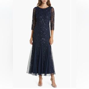 Pisarro Nights Midnight Blue Sequin Gown